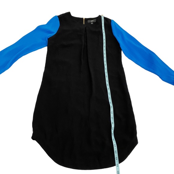 Mossimo Black Shift Tunic Dress With Long Blue Sleeves, Size XS - Picture 9 of 10
